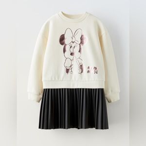 ZARA Minnie Mouse leather dress